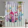 Elegant Room Curtains 2 Pieces BabyRiki Halloween Decoration Living Room Curtain Tulle for Bedroom Partition Shades Kitchen Home