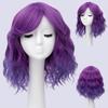 Short Bob Cosplay Wig for Women Synthetic Green Hair New Style Natural Supple Summer Heat Resistant Wig With Side Bangs