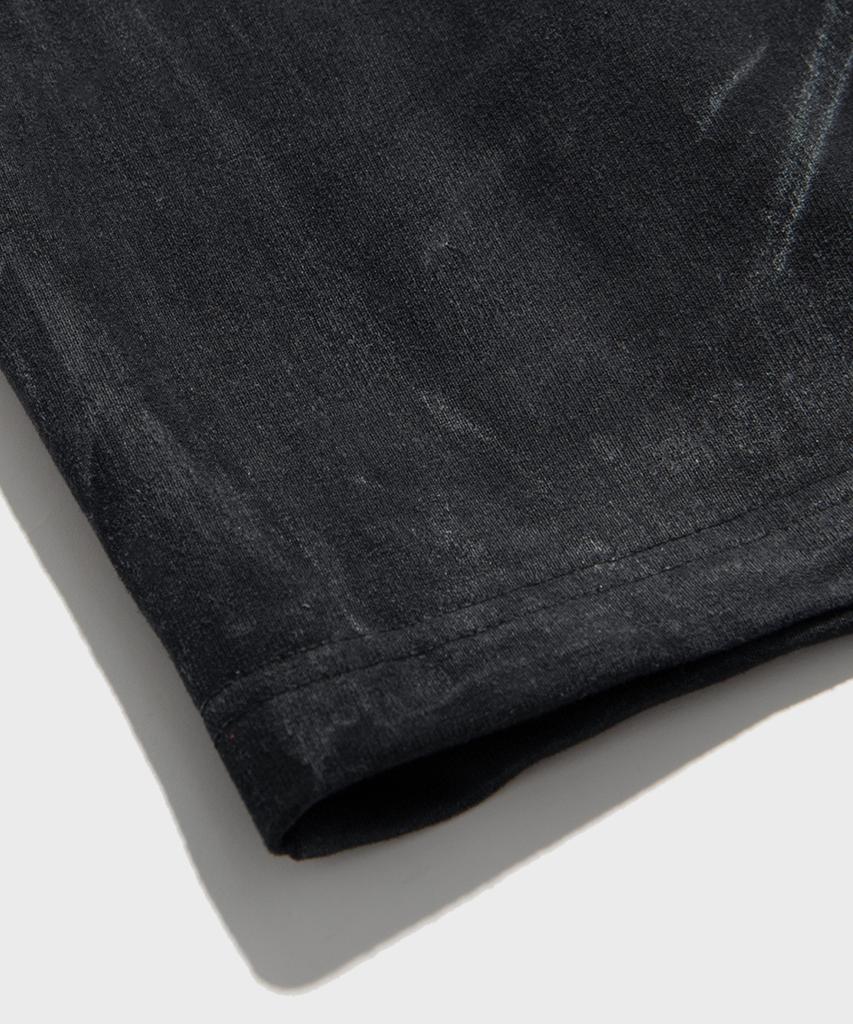 UNLC Dirty Hand-Painted Bermuda Pants Black