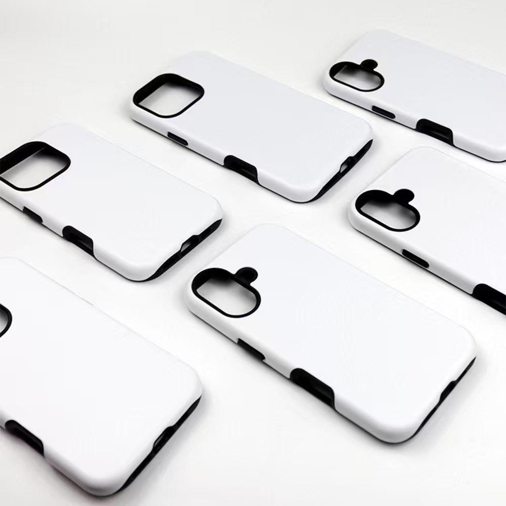Двухслойный матовый чехол-пленка 2-в-1 для телефона Apple 16 с закругленными краями 17P