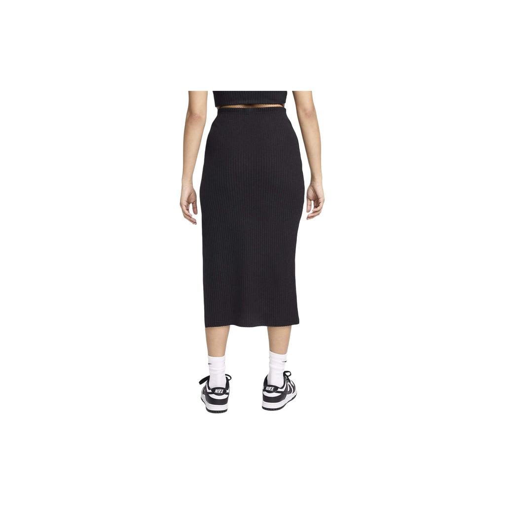 Nike Sportswear Chill Knit Casual Long Skirt Women's Black FQ1637-010