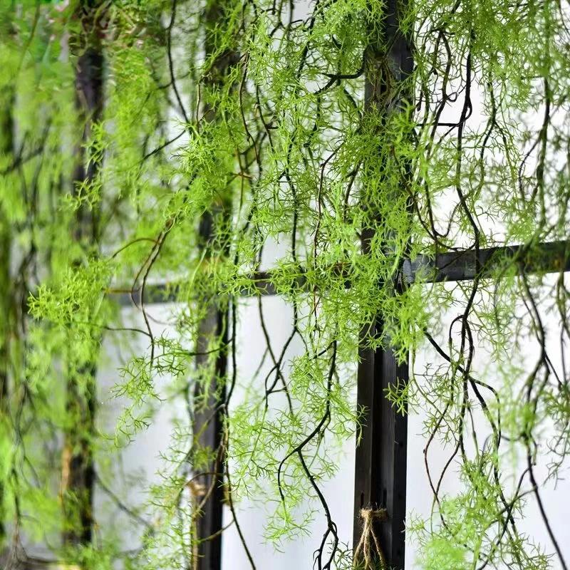 140 cm artificial plant black bone mango vine 1 piece 5 branches home wall hanging ivy green fake flower plant pine needles new
