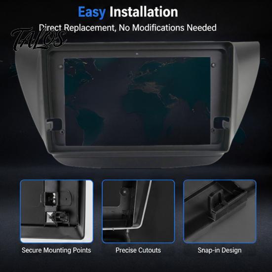 Double Din Fascia 9 Inch Car Radio Dash Kit for Lancer IX 2006, Navigation Stereo Installation Panel, Center Console Replacement Frame Android