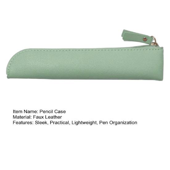 Пенал тонкий искусственная кожа пенал небольшой мешок для хранения ручек канцелярский органайзер для ручек и линеек
