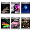 3D Art Black Bloom Dishwasher Refrigerator Moon Freeze Sticker Art Fridge Door Cover Wallpaper Kitchen Wall Stickers