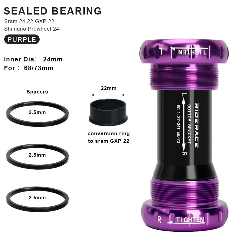 Велосипедный нижний кареточный подшипник 24 22 мм MTB шоссейный велосипед BB68/73 Hollowtech каретка центральное движение для SRAM GXP шатунов