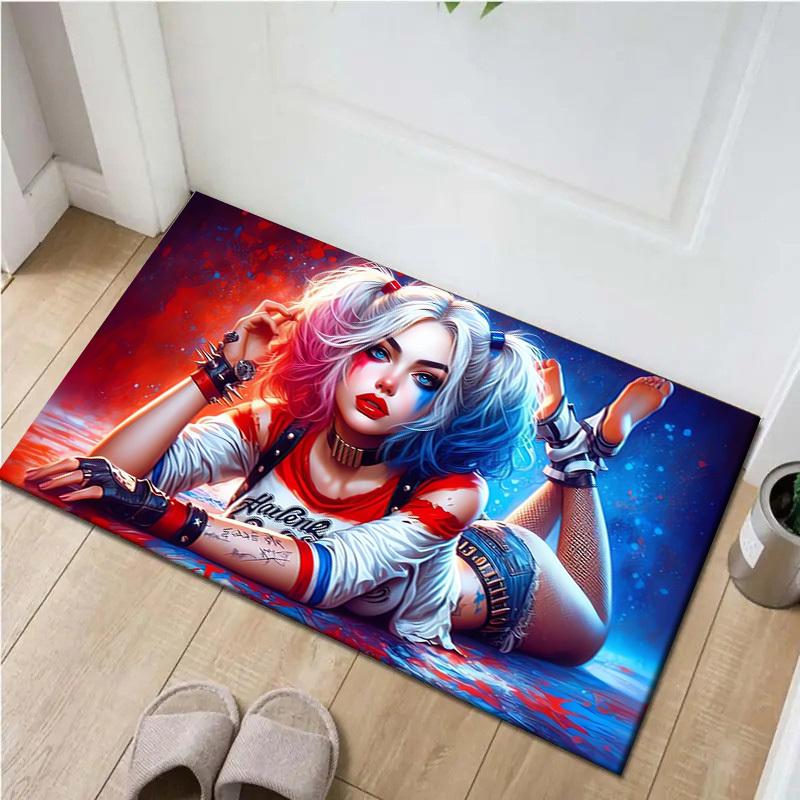 1pc Office Carpet Chair Mats Harleen Quinzel Perfect for Office Chairs, Living Rooms, Or Bedrooms,Polyester Carpet.HDT004