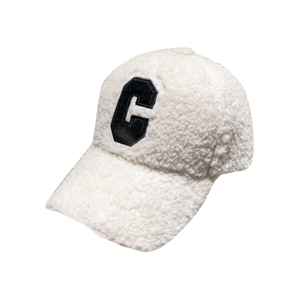 Взрослая бейсболка из берберского флиса, ветрозащитная кепка-утка Harajuku для женщин, девочек, уличная шляпа с вышивкой буквы C