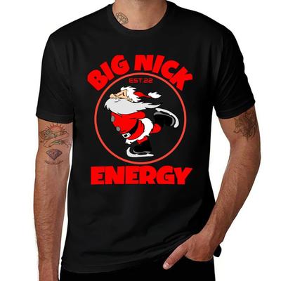 BIG NICK ENERGY Футболка черная хлопковая футболка однотонная для мужчины упаковка мужская футболка хлопок 100% футболки с принтами Футболка