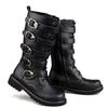 Men's PU Leather Black Winter Men's Motorcycle Boots Fashion Mavericks Punk Rock Punk Shoes