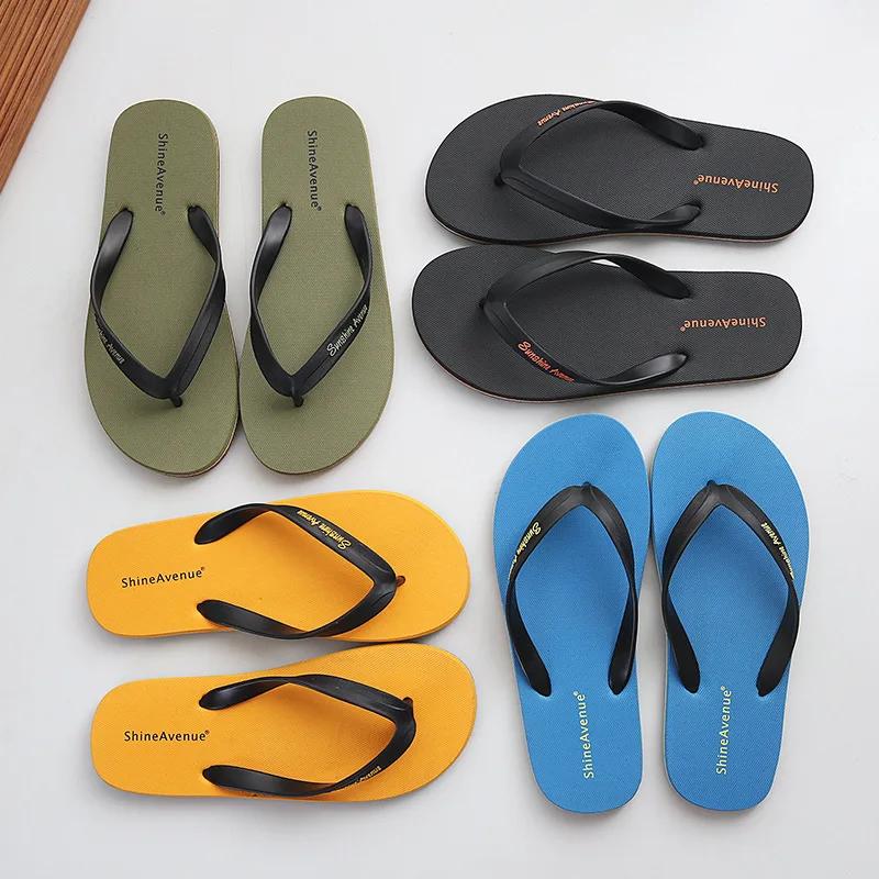 Мода Летняя Мода Противоскользящие Мужские Шлепанцы Уличные Мягкая Подошва Пляжные Тапочки Мужская Обувь