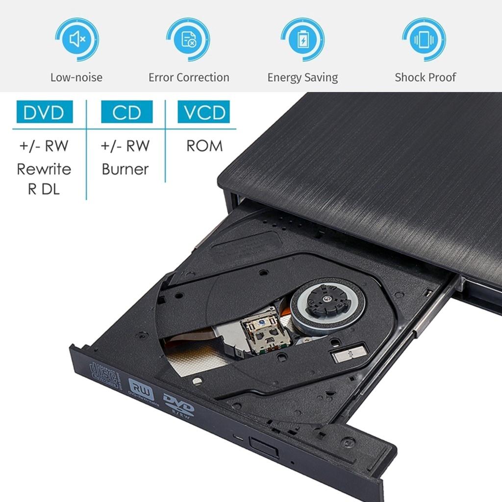 Внешний USB 3.0 Type-C Высокоскоростной DL DVD RW Пишущий привод CD Пишущий привод Тонкий Портативный Оптический привод 138x135x19ММ