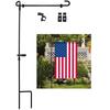 Outdoor Garden Flag Pole Bracket, Painted Iron Art Garden Courtyard, Holiday Decoration Flag Pole Insert