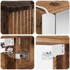 Bathroom Furniture Set 5 pcs Reclaimed Wood Engineered Wood and Glass