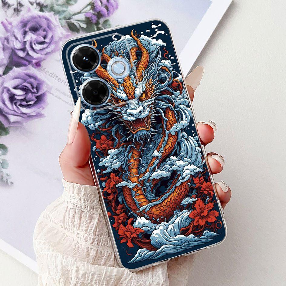 New For Xiaomi Redmi 13x 4G Case Cute Cartoon Panda Machine Flower TPU Soft Silicone Cover For Xiomi Redmi 13X Shockproof Bumper