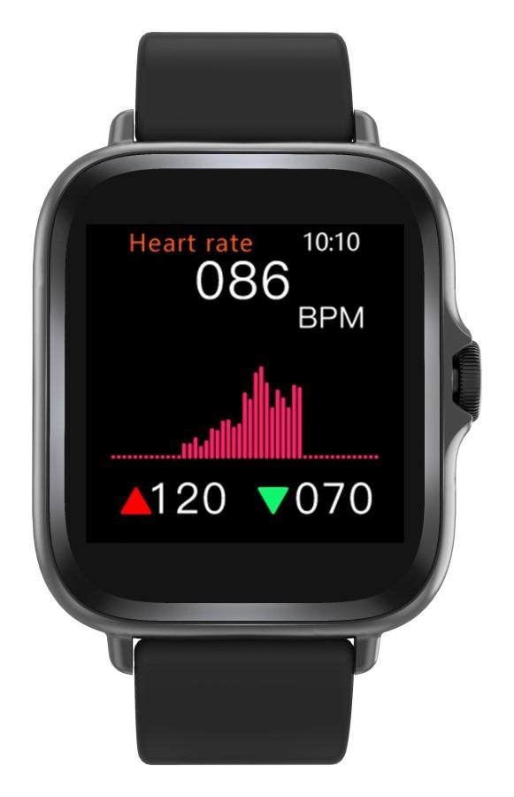 DENVER SWC-156 - Смарт-часы Bluetooth со встроенными датчиками пульса, артериального давления и уровня кислорода в крови, Denver