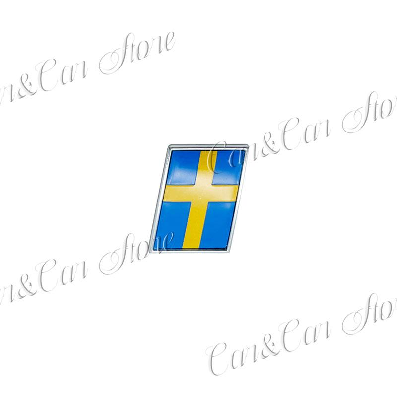 Auto 3D Metal Moose Test Deer Logo Swedish Flag R Design Badge Sticker For Volvo XC40 XC60 V40 C30 Rear Trunk Fender Side Decor