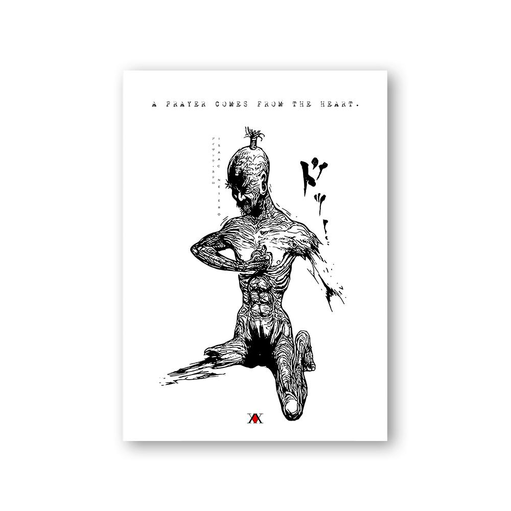 Аниме Hunter X Hunter постеры черно-белые Killua Zoldyck Kurapika Gon холст картина мультфильм настенная живопись домашний декор