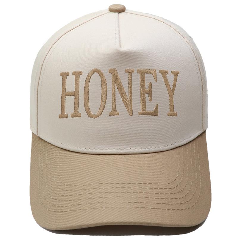 HONEY truck driver hat embroidery retro color matching baseball cap European and American men's and women's casual outdoor hat