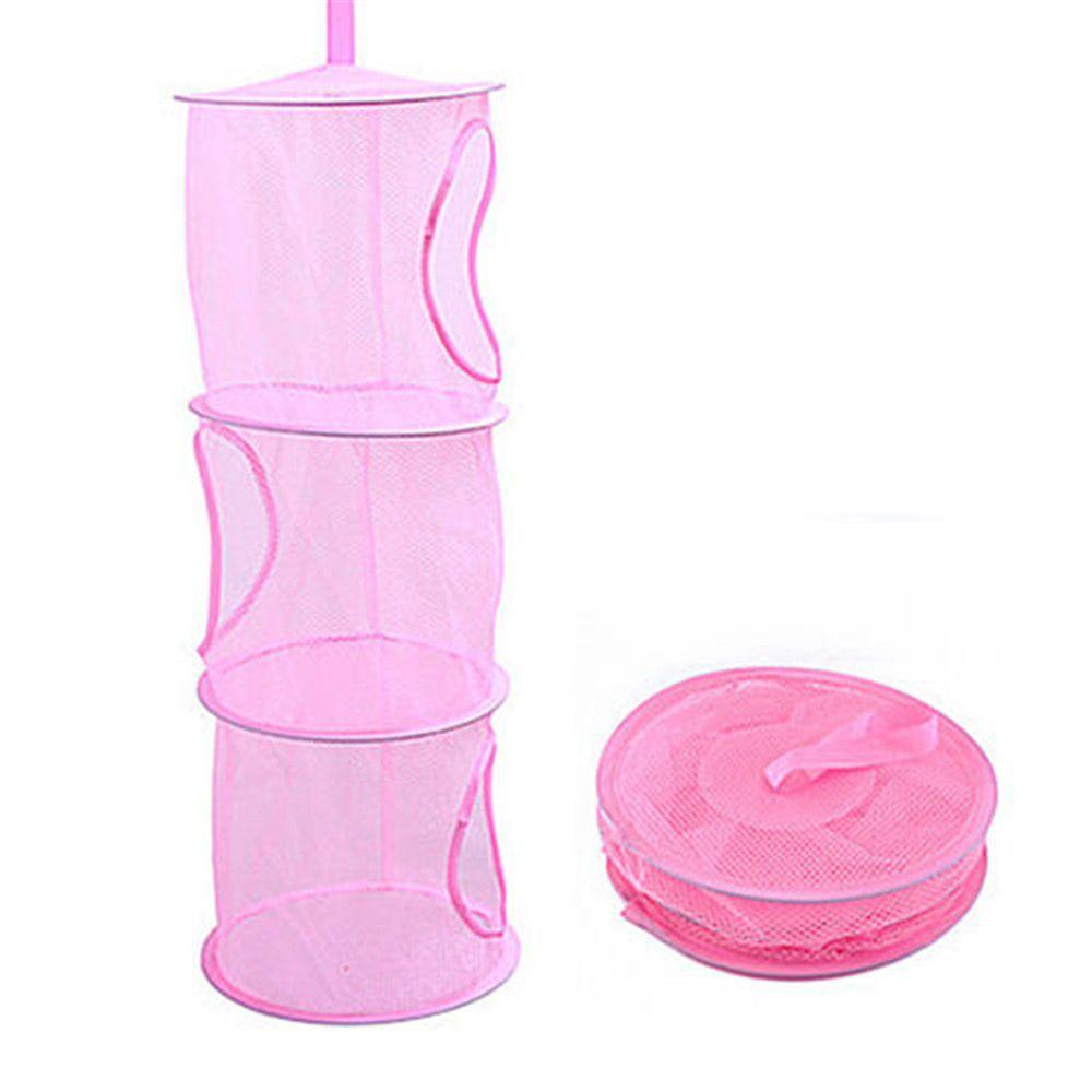 Net 3 Shelf Door Holder Storage Basket Hanging Bag Toy Storage Organizer Closet Hanger