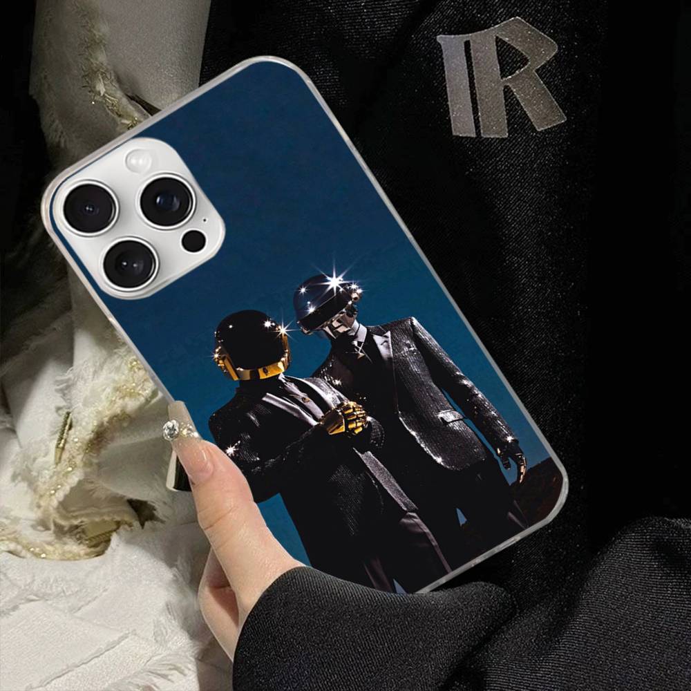 D-Daft Punk Группа Франция Чехол для телефона Для IPhone 17 16 15 14 13 12 11 Pro Max Plus Аврора Водная рябь Чехол