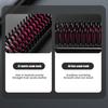 Hair Straightener Brush 3 Temp Adjustable Fast Heating Rechargeable Cordless Negative Ions Hot Brush Electric Fluffy Curly Hair Styling Detangling