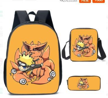 Naruto Naruto Surrounding Primary School Bag Cartoon Animation Backpack Satchel Pencil Case