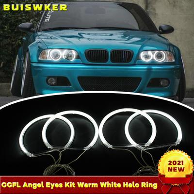 CCFL Ангельские глазки комплект теплое белое кольцо Halo 131 мм * 4 для BMW E36 E38 E39 E46 (С оригинальным проектором)