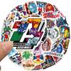 50pcs Disney Marvel Movie Avengers Mixed Heroes Assemble Stickers Waterproof Phone Laptop Luggage Guitar Notebook Decal Sticker
