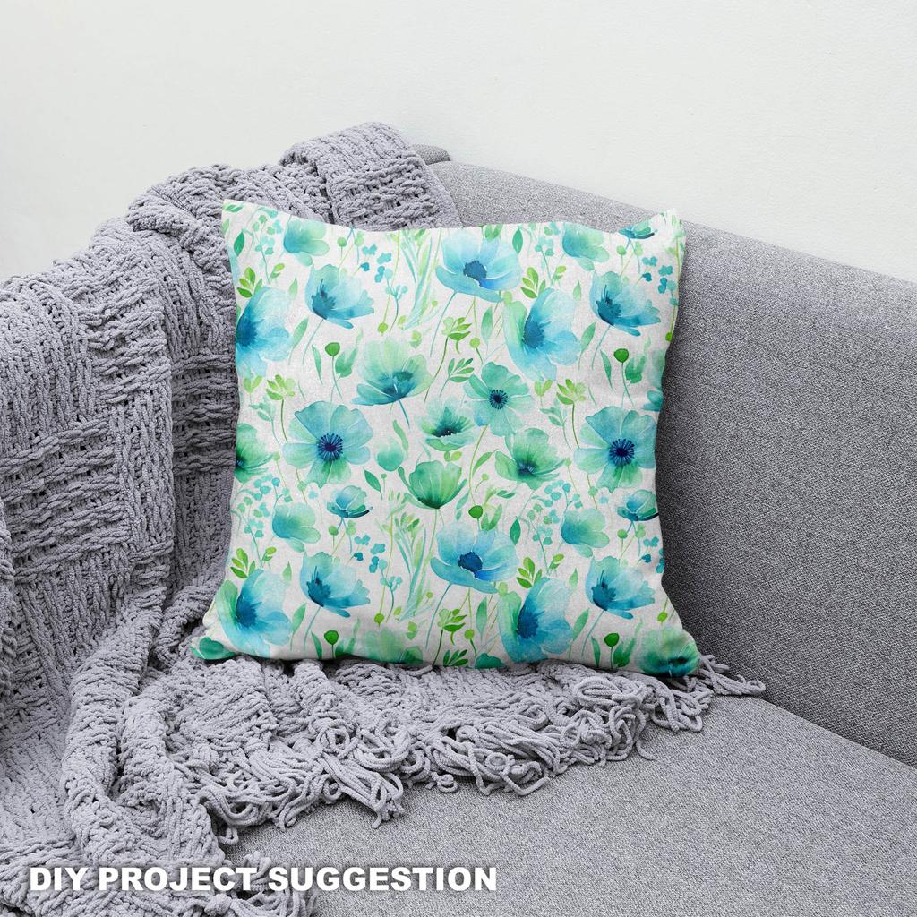 Royal Samt Stoff Polyester Zum Nähen - Motiv Blumen - Rdx2303