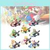 8pcs Mario Super Kart Pull Back Car Princess Luigi Bowser Figure Toys Children