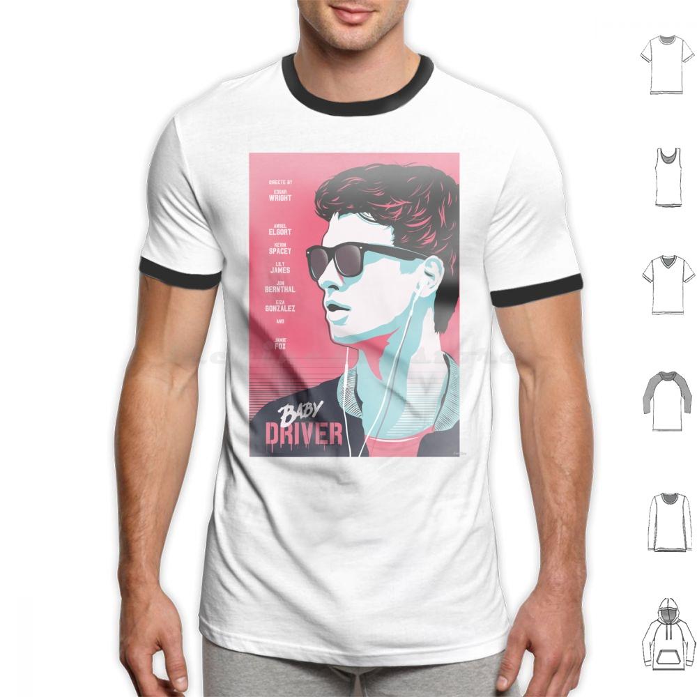 Футболка Baby Driver 6XL Хлопок Крутая Футболка Фильм Baby Driver Кино Киноман Крутое Искусство Гик