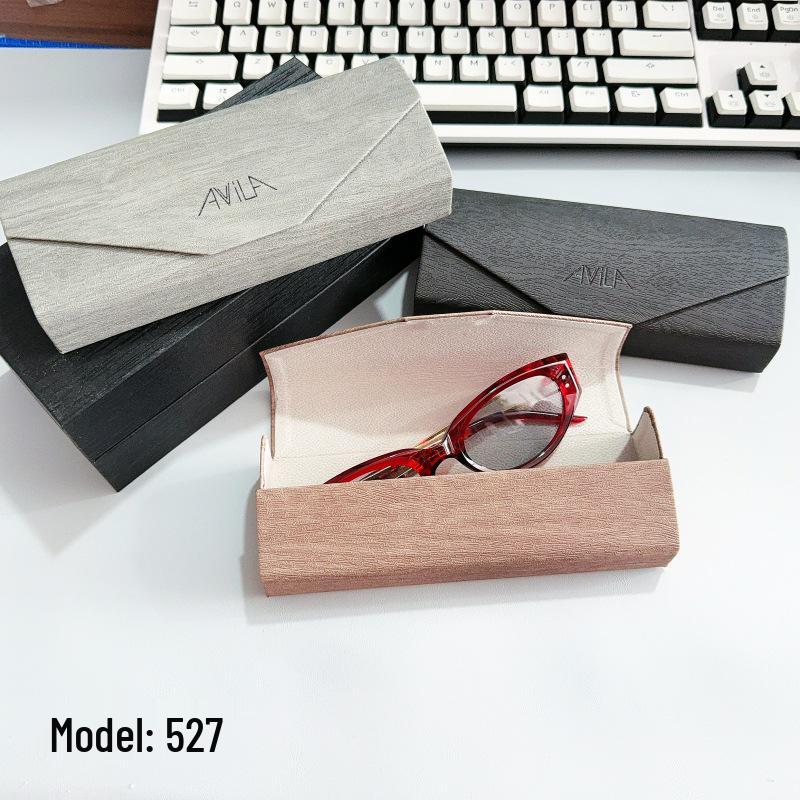 Multi-color Anti-slip Eyeglass Case with Chain and Cloth for Prescription and Reading Glasses