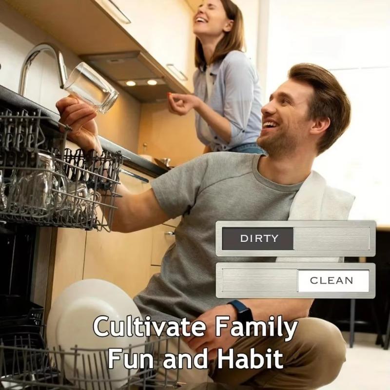 1 Pack Dishwasher Magnet Clean Dirty Sign, Kitchen Organizers and Storage Decor fridge magnet home decor stickers