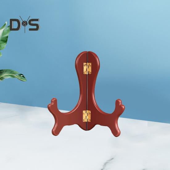 Wooden Plate Stand Easel Holder Display Stand for Picture Frame Art Decorative Handmade Wood Multifunctional Tea Cake Holder Home Office Decor Stable