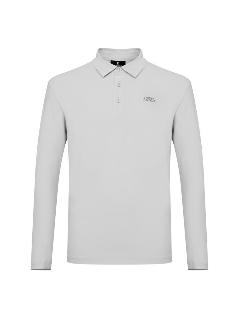 WIDEANGLE To Tour Fit Long Sleeve Polo Shirt M_Ice Grey