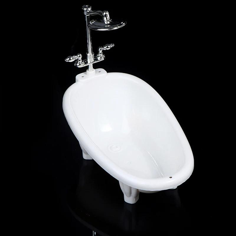 Dollhouse Miniatures Bathtub Furniture Bathroom Accessories Kids Pretend Toy