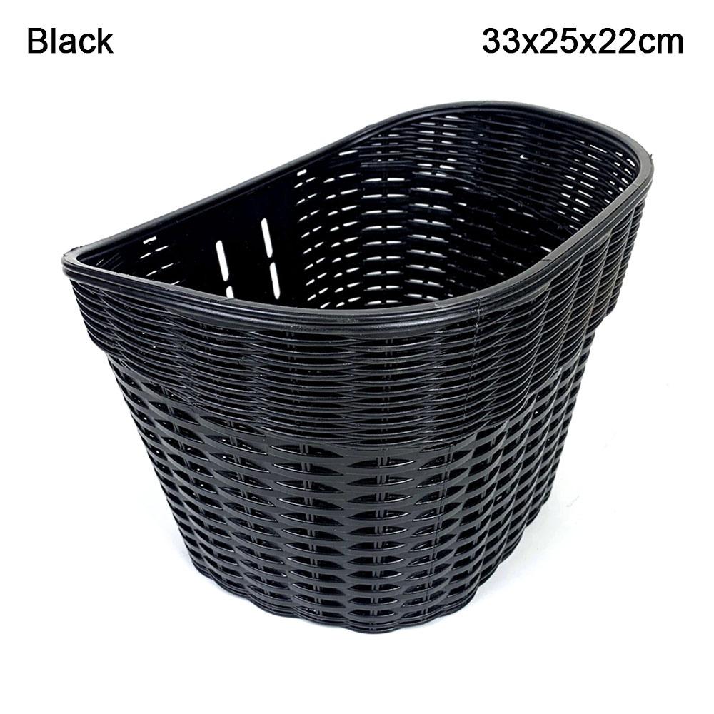 New Plastic Electric Bike Basket 3 Colors Waterproof D-shaped Baskets Rainproof 2 Styles Bicycle Wicker Cycling Accessories