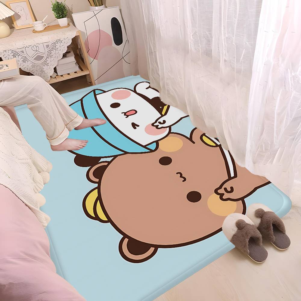 1Pc Bubu And Dudu Cute Cartoon Bathroom Mat Anti-slip Absorb Water Long Strip Cushion Bedroon Mat Welcome Doormat