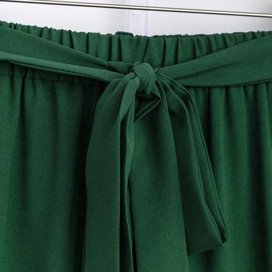 Комплект из 2 предметов: женский топ и брюки, круглый вырез, ретро-принт, короткие рукава, блузка, широкие брюки с эластичной резинкой на талии, повседневный свободный наряд для бабушки