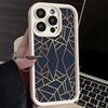 Чехол для телефона iPhone 17 Air 16E 15 16 Pro Max Геометрический Мраморный Рисунок Чехол 14 Plus 13 12 Mini Мягкий Силиконовый Fundas