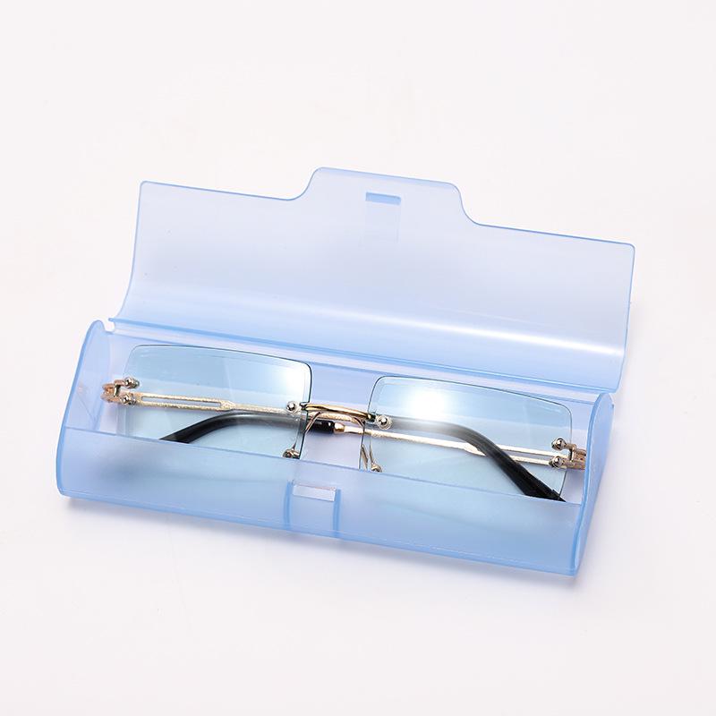 Цветной прозрачный футляр для очков из ПВХ - легкий портативный ящик для хранения очков для чтения