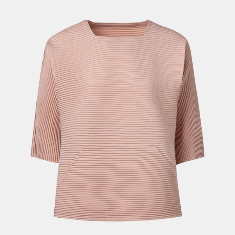 PleaTs Me Квадратный вырез Долманы Подворачивающиеся рукава Футболка ppTss026010