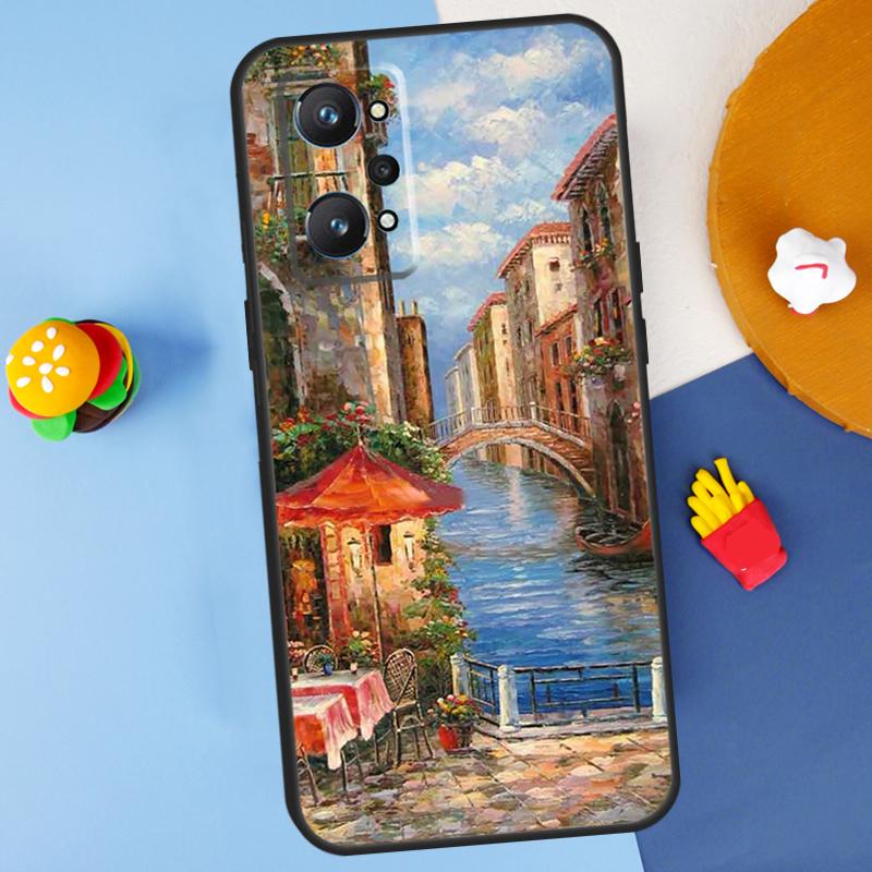 Travel italy Street Venice For Realme GT 6 6T 5 GT7 Pro C61 C75 C55 C51 C21Y C25S C67 C53 13 12 10 11 14 Pro Plus Case
