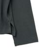 NOIRER Ribbed Henley Neck Long Sleeve T-Shirt (Dark Grey)