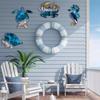 4Pcs Sea Turtle Seahorse Crabs Wall Decor, Summer Coastal Decor for Home, Lake House, Bathroom