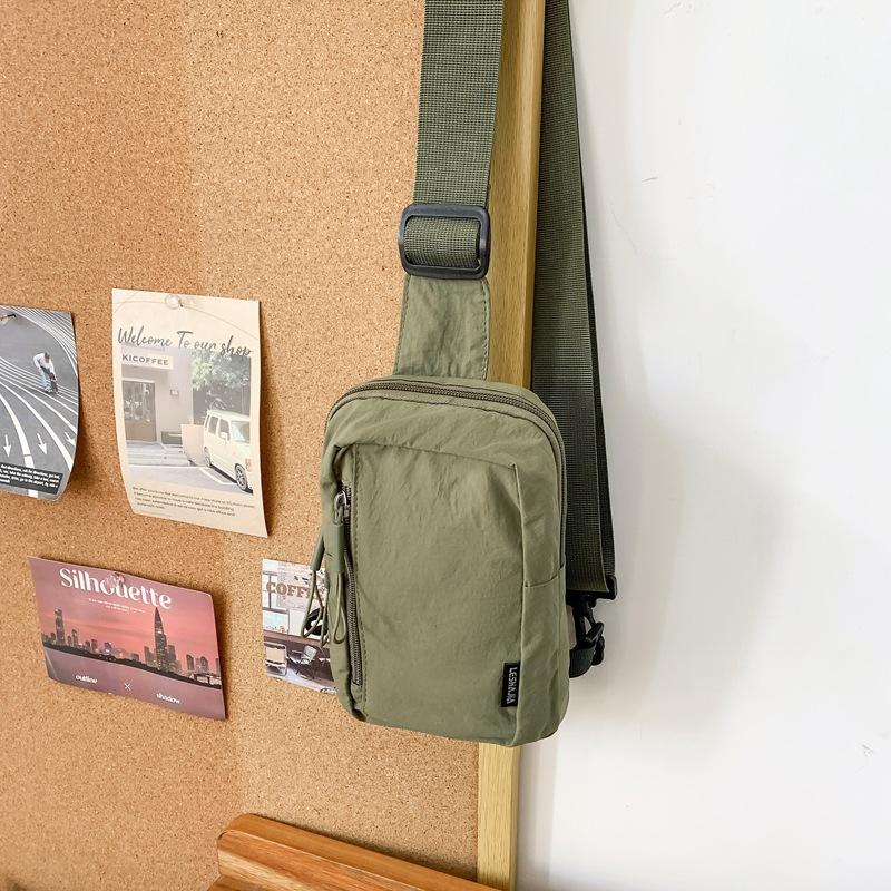 Простая трендовая повседневная мужская нагрудная сумка, японский легкий наплечный маленький рюкзак, женская сумка-мессенджер для отдыха и спорта