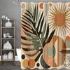 Modern Simple Leaf Sun Shower Curtain, Bathroom Decorative Shower Curtain, Waterproof Shower Curtain with Hooks