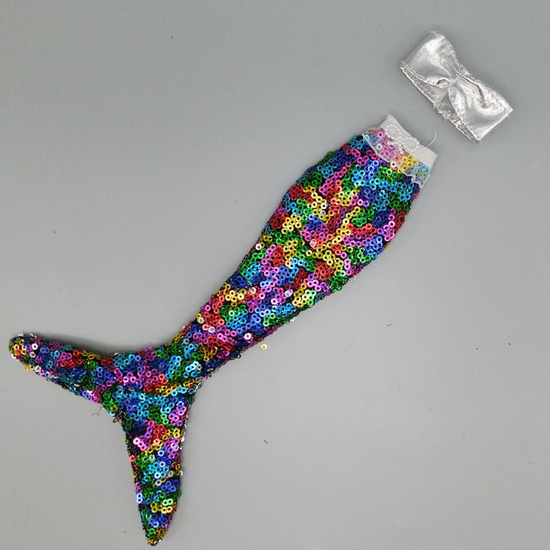 Dolls Dress For Barbie Doll Gown Skirt Fashion Clothes For Barbie Dollhouse Sequin Mermaid Tail Dresses Toy 1/6 Doll Accessories