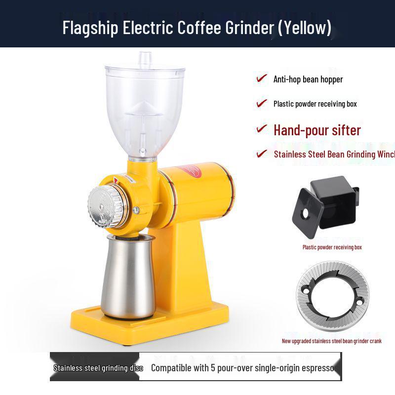 Electric Coffee Bean and Powder Grinder for Household Drip Brewing